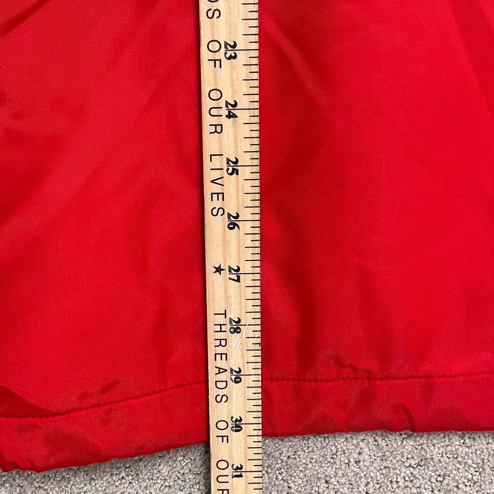 Steve & Barrys Jacket Men XL Red Windbreaker Athletic Nylon Blank Pullover V‎ - Picture 8 of 9